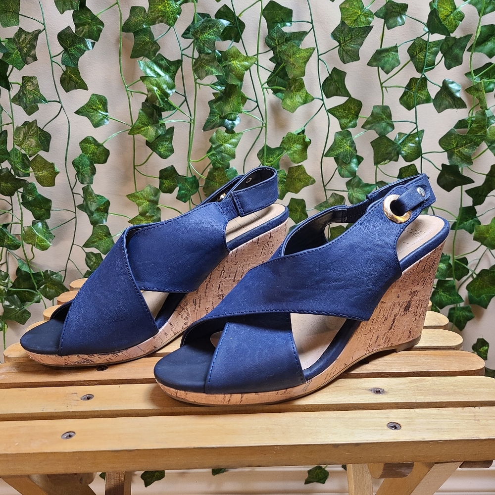 Chelsee Girl Women's Coastal Blue Pleather High Heels Summer Sandals